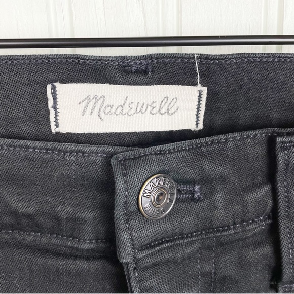 Madewell Tall 9" High-Rise Skinny Jeans in ISKO Stay Black Denim G1203 Size 26T - Picture 6 of 11